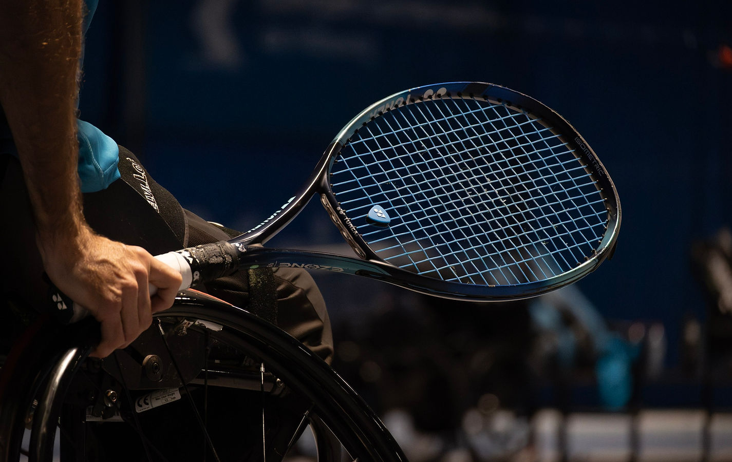 Tennis player in action